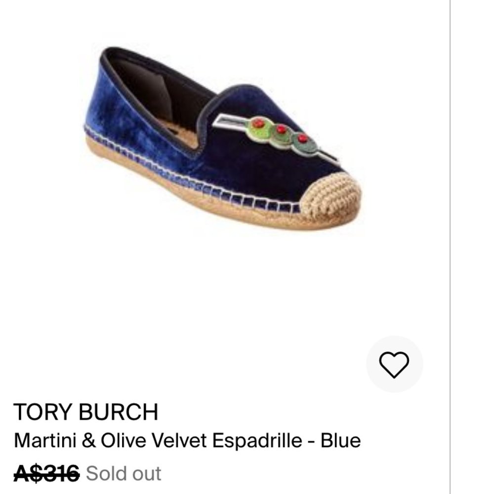 TORY BURCH BLUE NOTTE VELVET MARTINI & OLIVE ESPADRILLE sz6 SMOOTH & SEXY - Picture 10 of 10